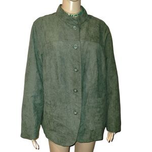 Jaclyn Smith winter color Green Light weight jacket
